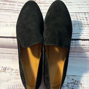J. Crew Factory Black Slip-On Women Suede Loafers Size 10.5 Excellent Condition